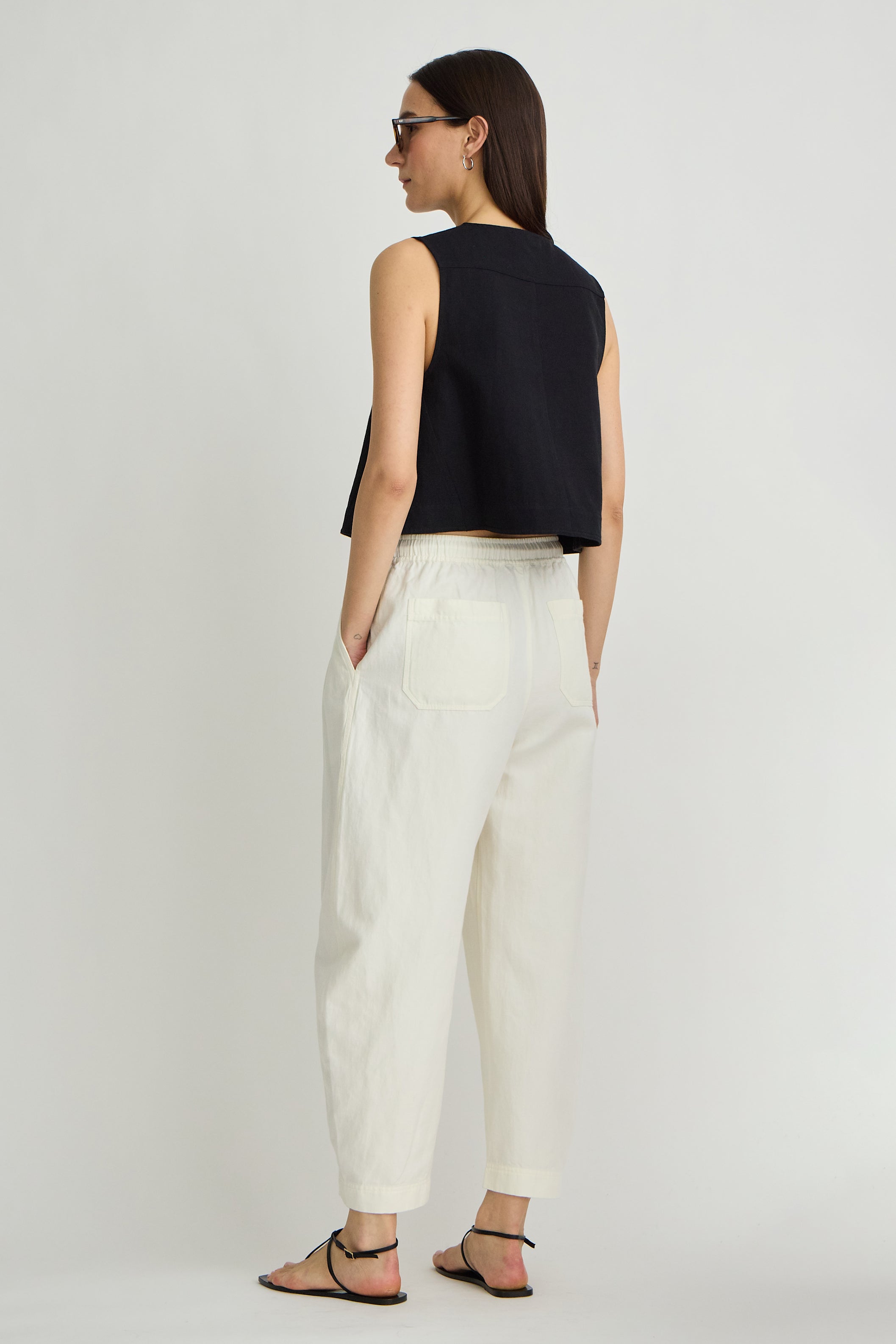 EVERYDAY PULL-ON PANT cream | Apiece Apart | MARKET