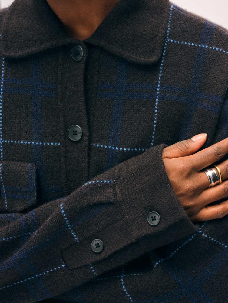 Cashmere shacket umber combo | White & Warren | MARKET