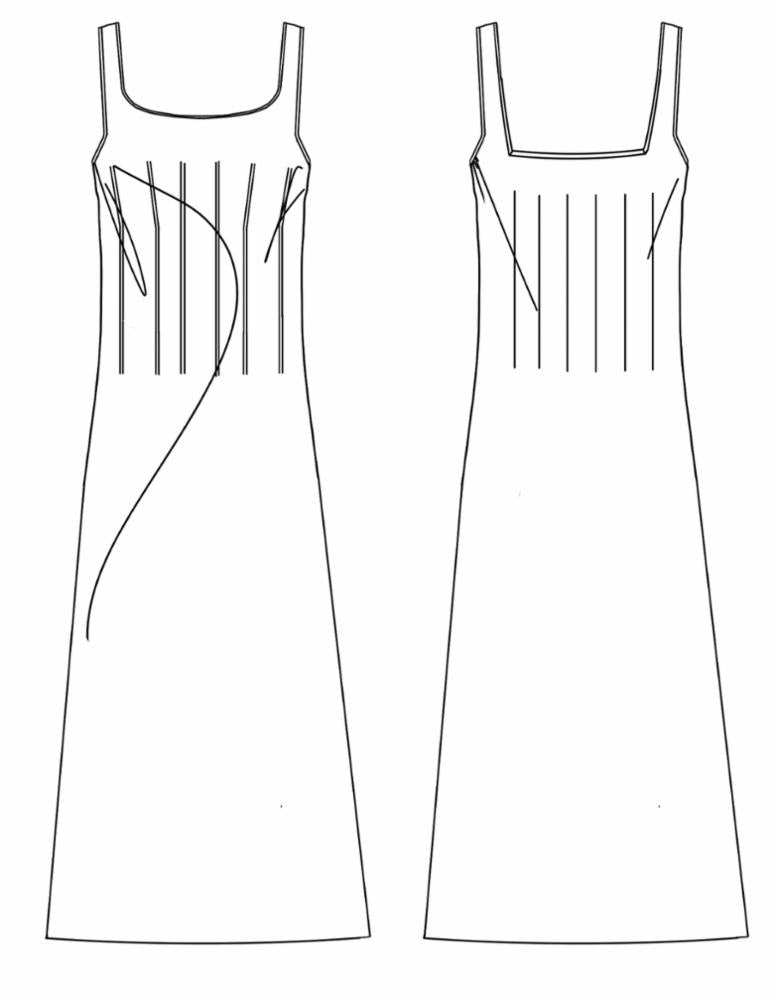 PAPERFINE MIDI DRESS detail sketch