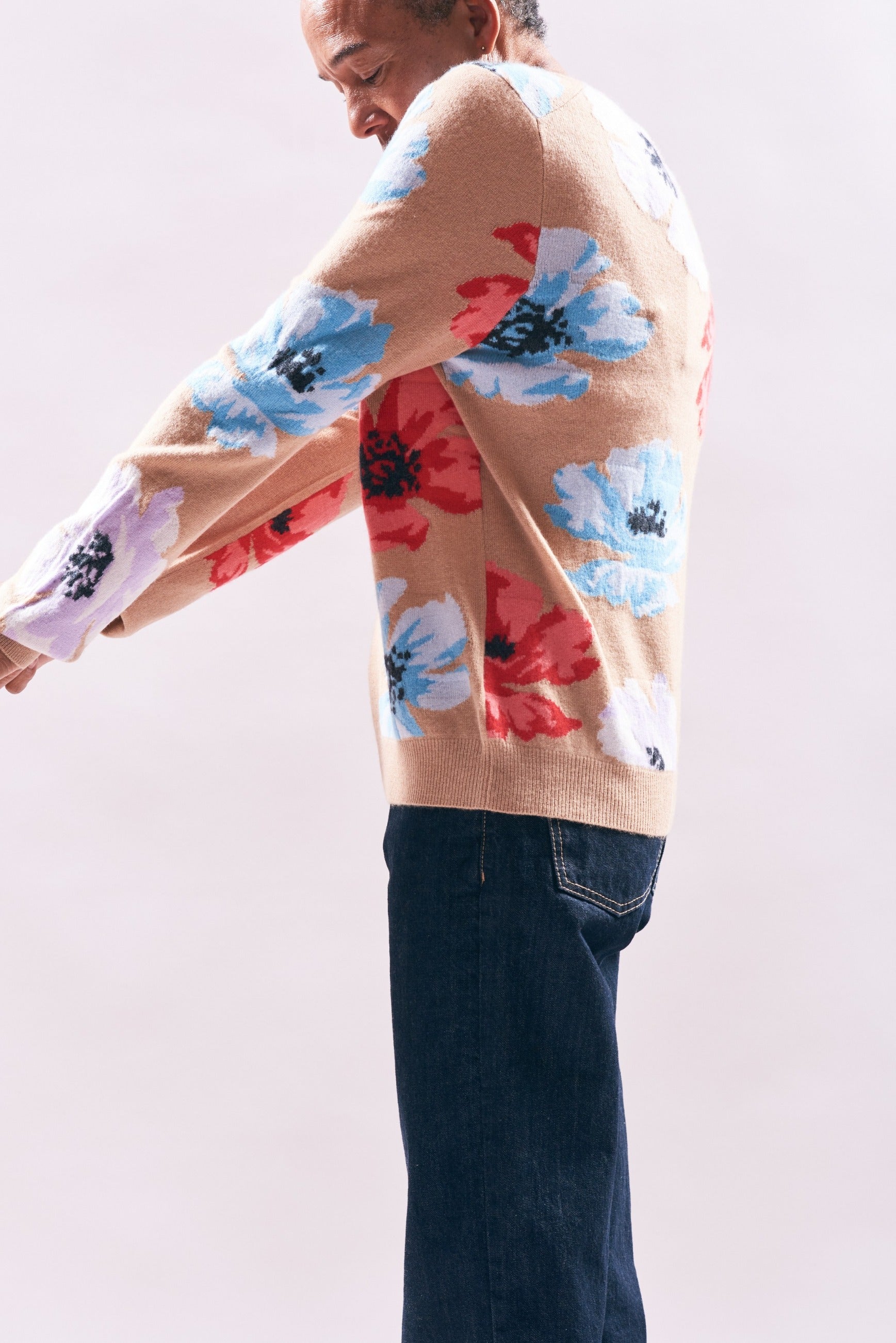 Floral Pop Crew hazelnut | Jumper | MARKET