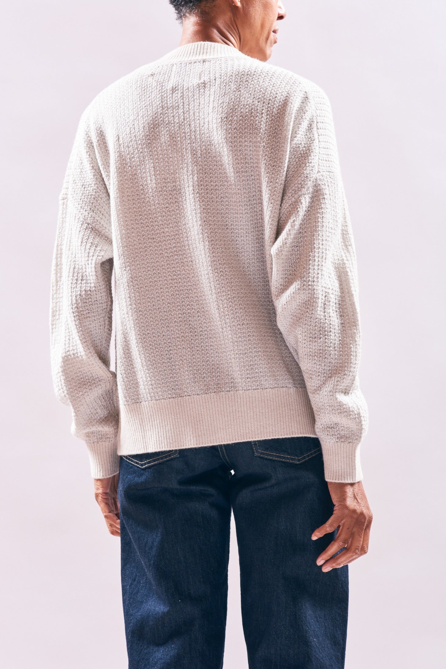 Lurex Birdseye Cardigan Jasmine silver | Jumper 1234 | MARKET