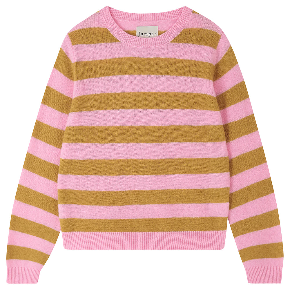 Stripe Crew candy/mustard | Jumper | MARKET