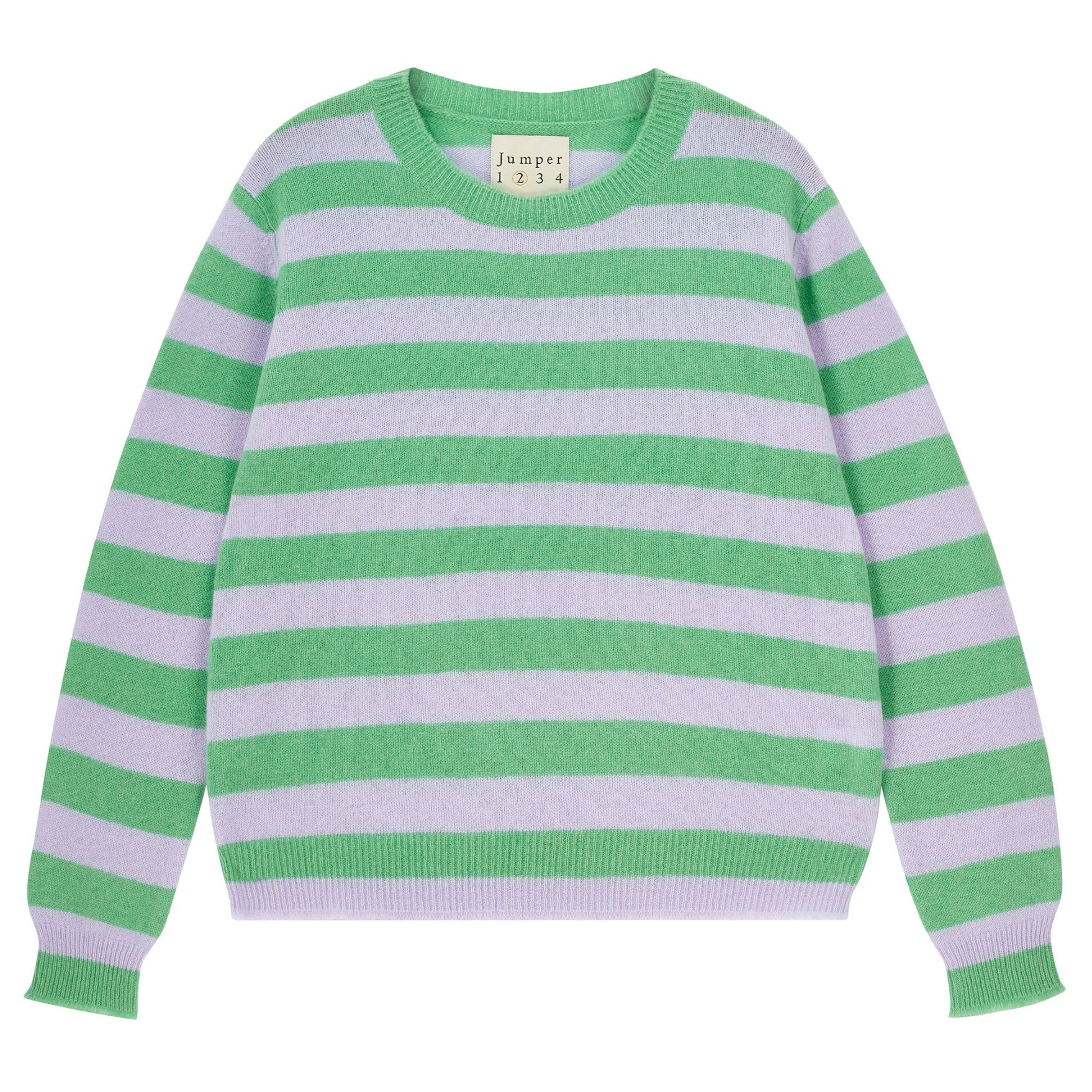 Stripe Distressed Crew fresh green/ opal | Jumper | MARKET