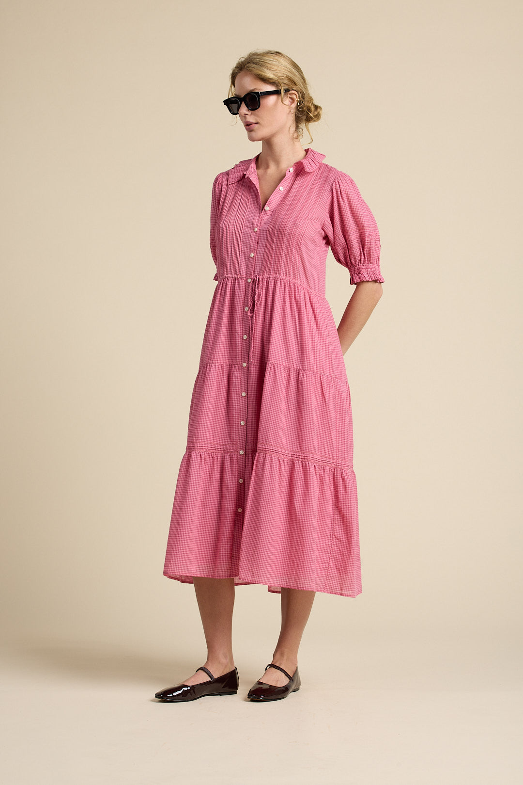 Elodie Dress Rosehip Gingham