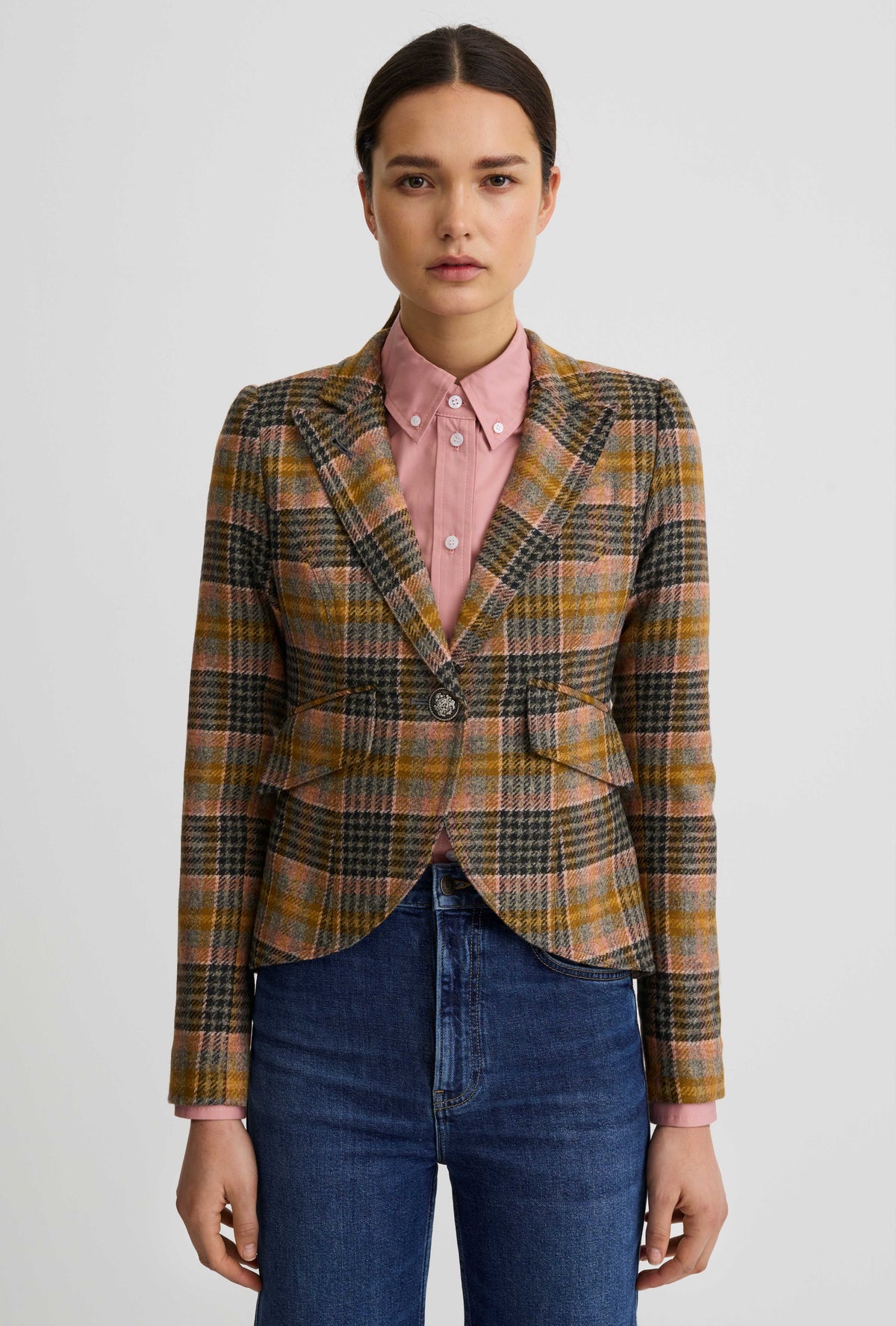 One Button Blazer plaid | Smythe | MARKET