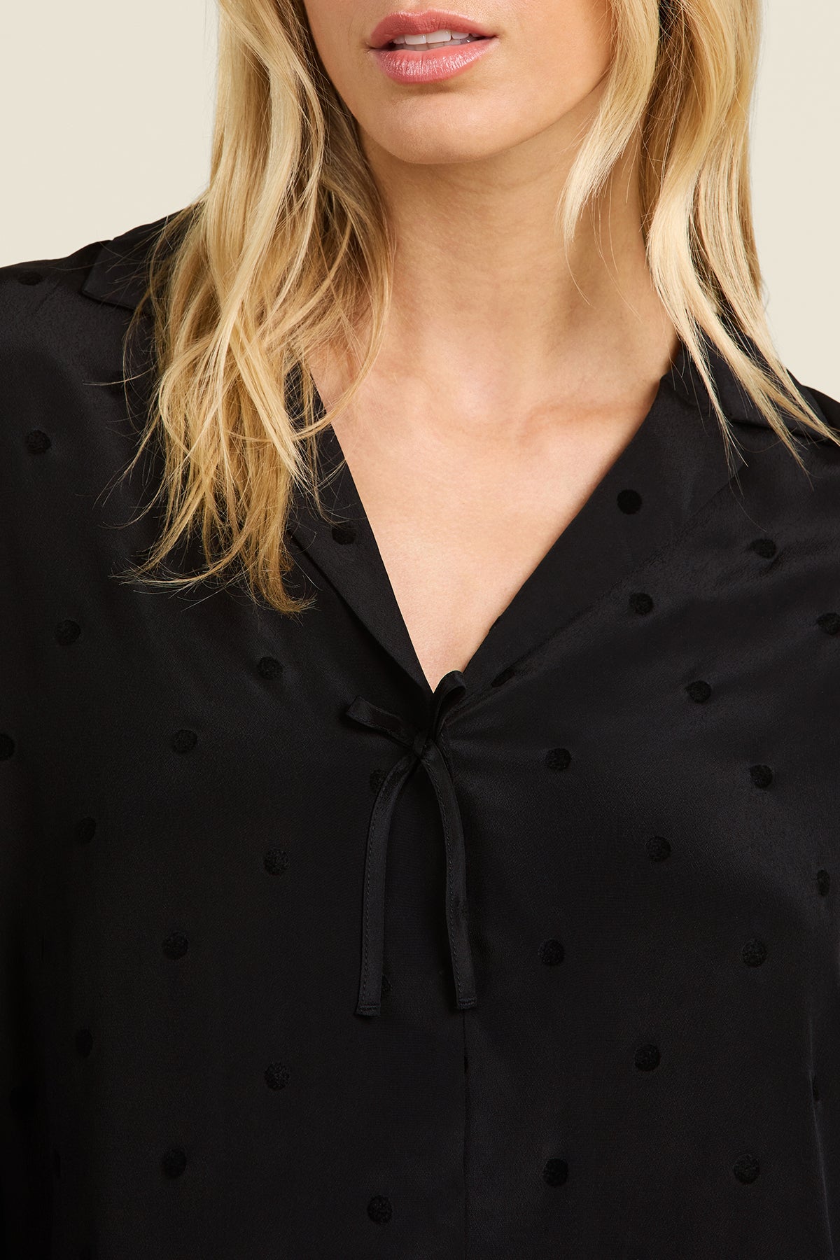 Yvonne Blouse Black Polka Dots | Trovata | MARKET