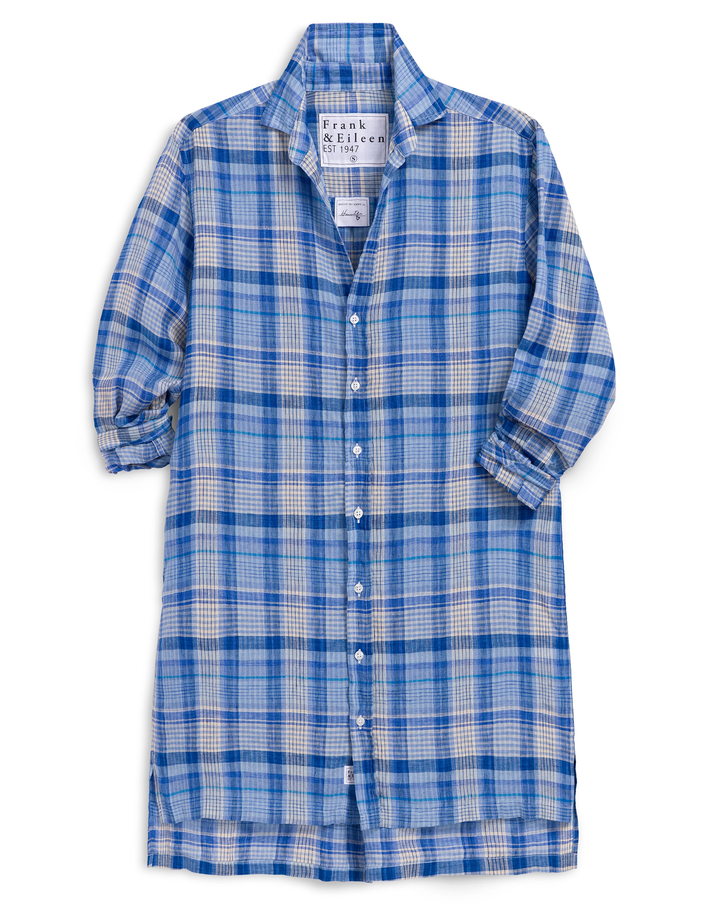 Step-hem Shirtdress plaid | Frank & Eileen | MARKET