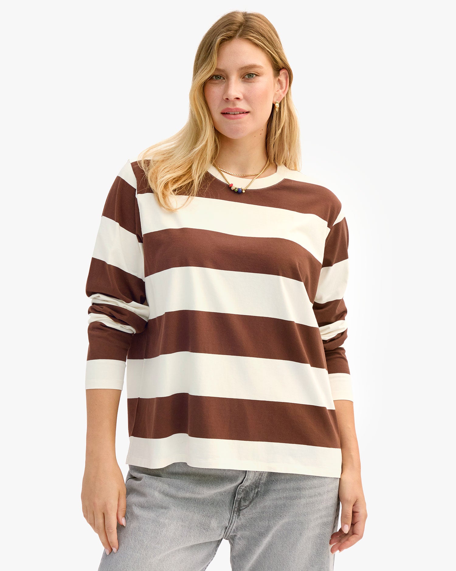 LONG SLEEVE TEE - RUGBY STRIPE | Clare V | MARKET
