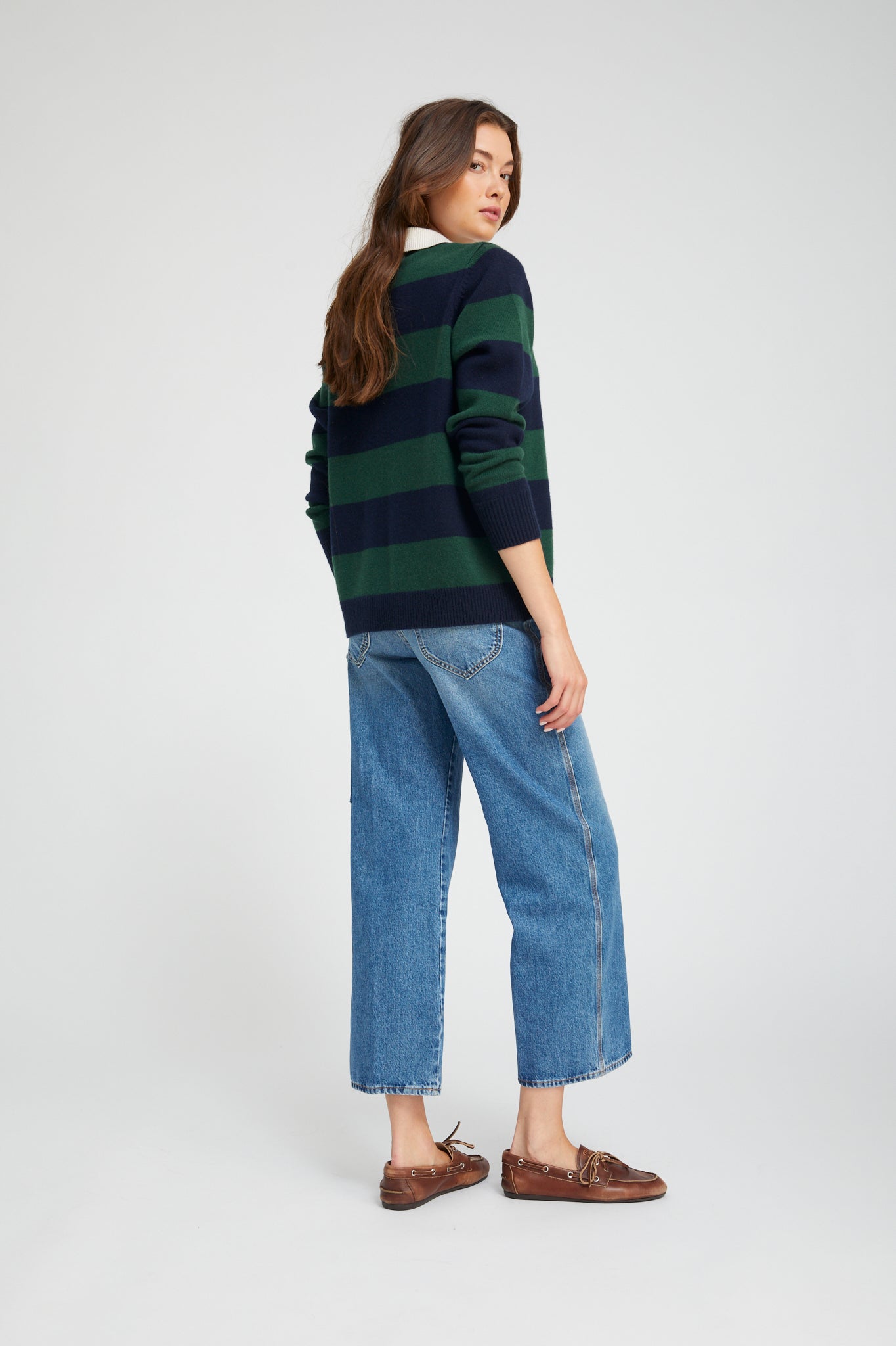 POLO SWEATER navy/green | SPRWMN | MARKET