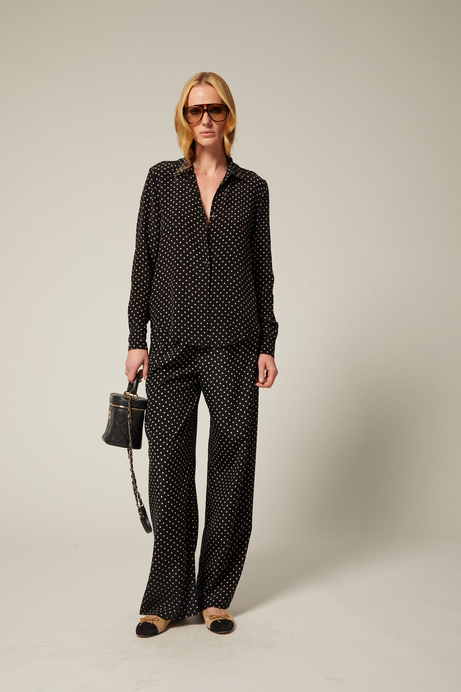 WIDE LEG EASY PANTS dots | SPRWMN | MARKET