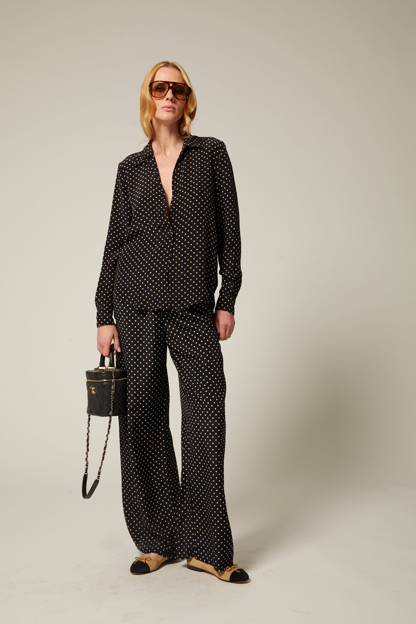 WIDE LEG EASY PANTS dots | SPRWMN | MARKET