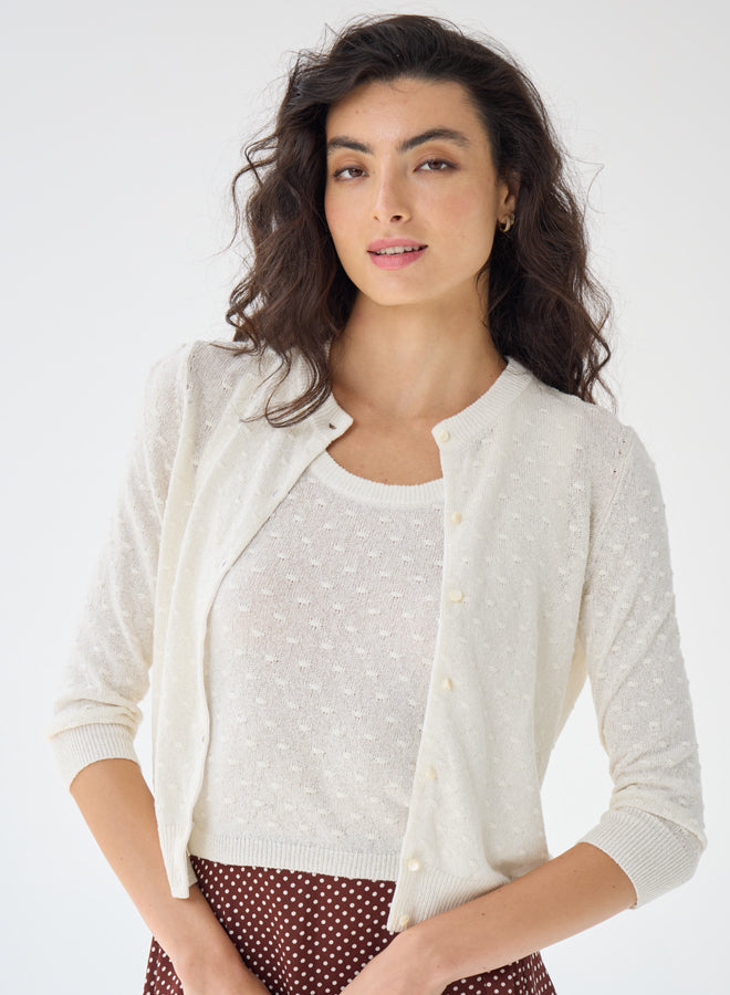 Sheer Dot Cardigan | Autumn Cashmere | MARKET