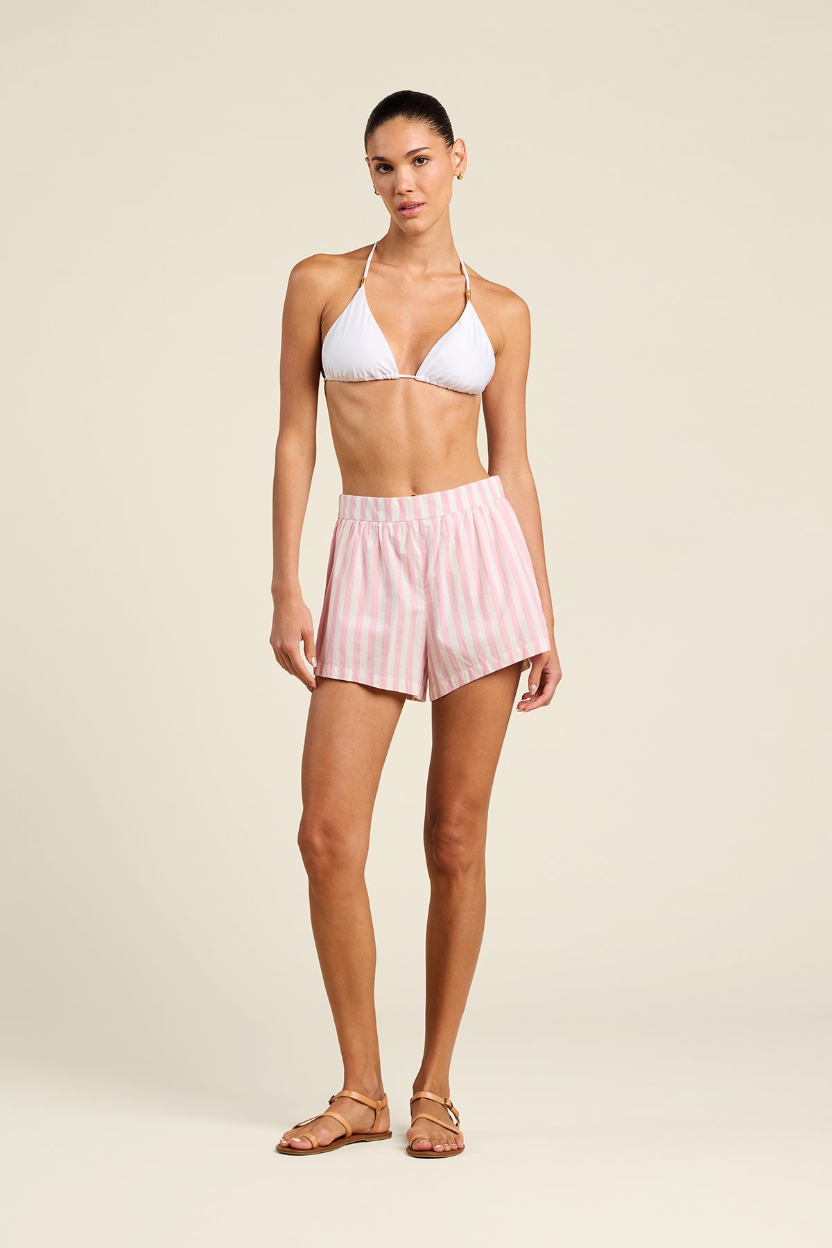 Rhea Short Pink Stripe | Trovata | MARKET