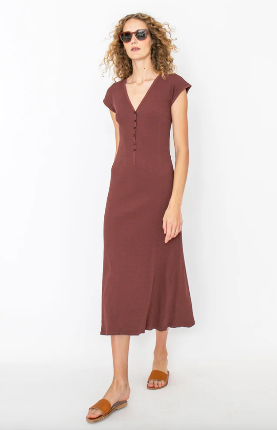 Mocha Desiree rib dress