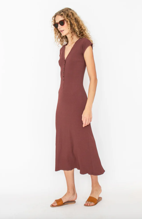 Mocha Desiree rib dress