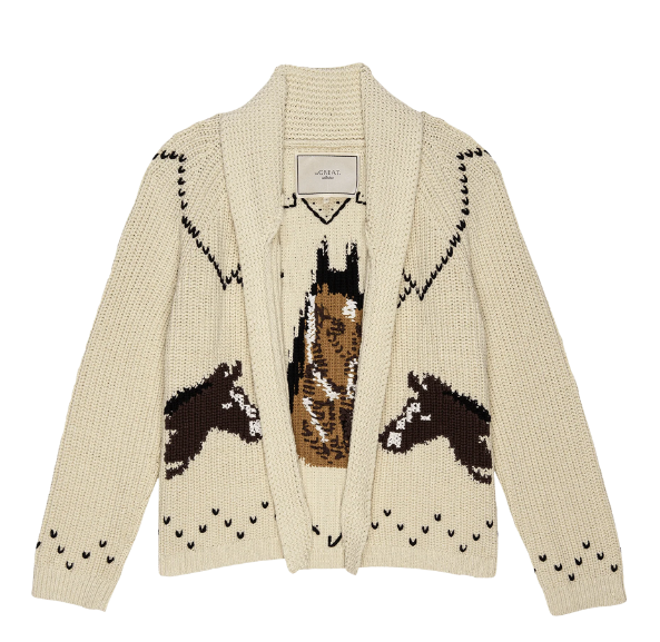 Lodge Horse Cardi Natural