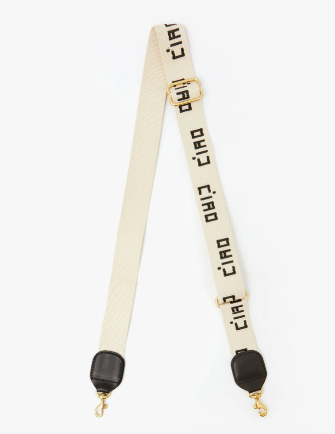 Ciao Adjustable Strap cream w/ black | Clare V | MARKET