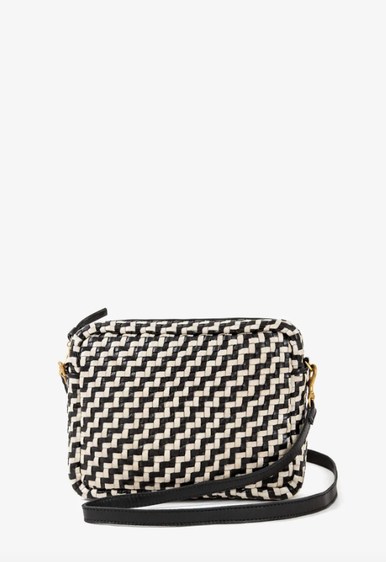 Midi sac zig zag black/cream | Clare V | MARKET
