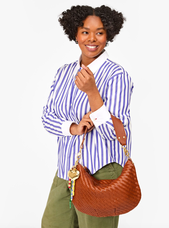 Moyen Messenger Hazelnut Zig zag | Clare V | MARKET