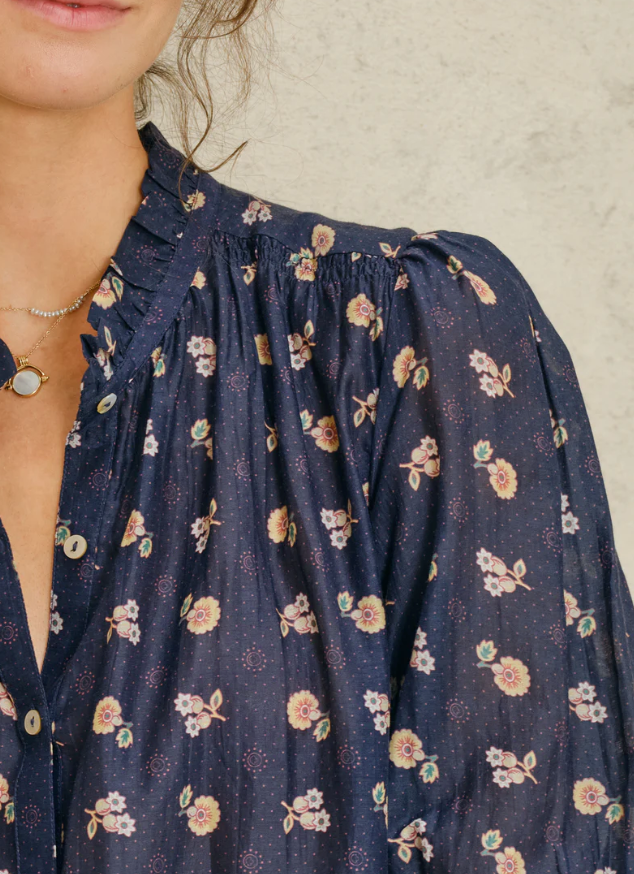 Dulcie navy elbow sleeve top | MABE | MARKET