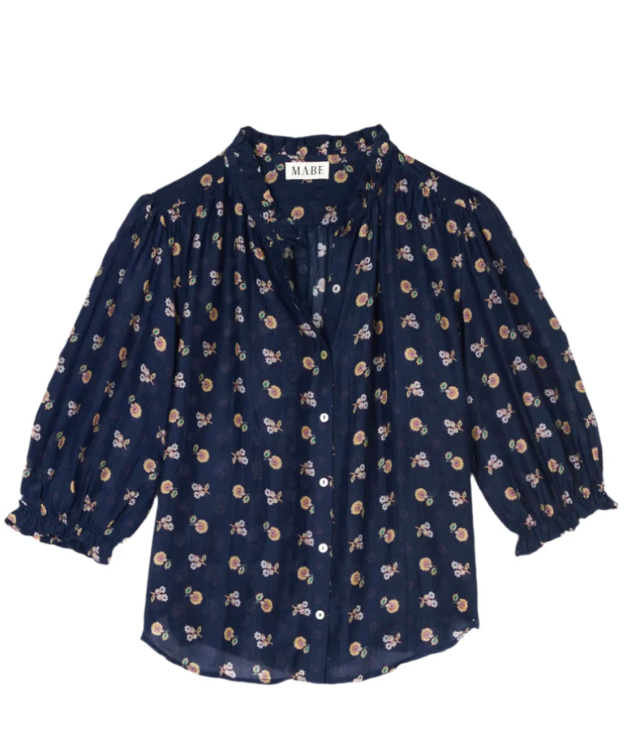 Dulcie navy elbow sleeve top | MABE | MARKET