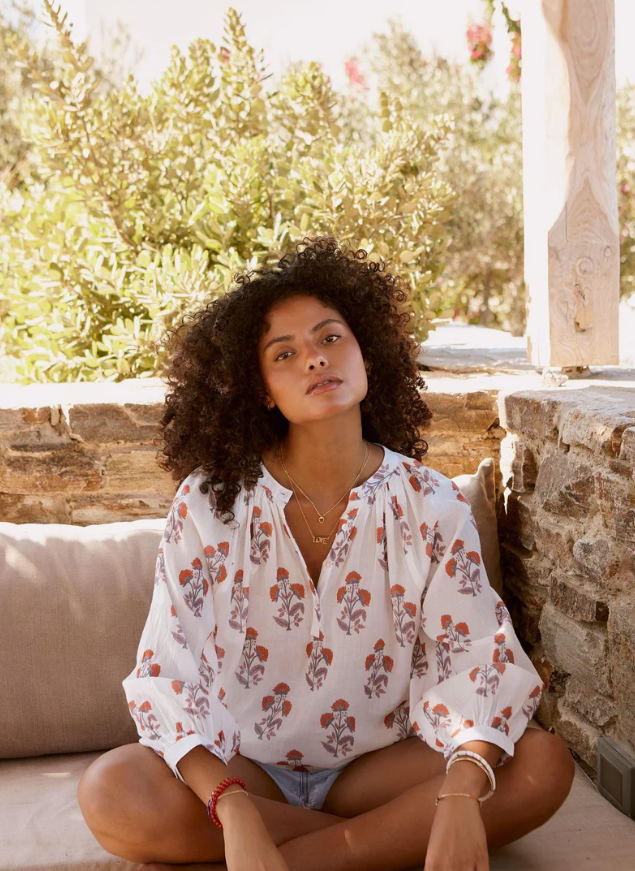 Cadi Top white floral | MABE | MARKET