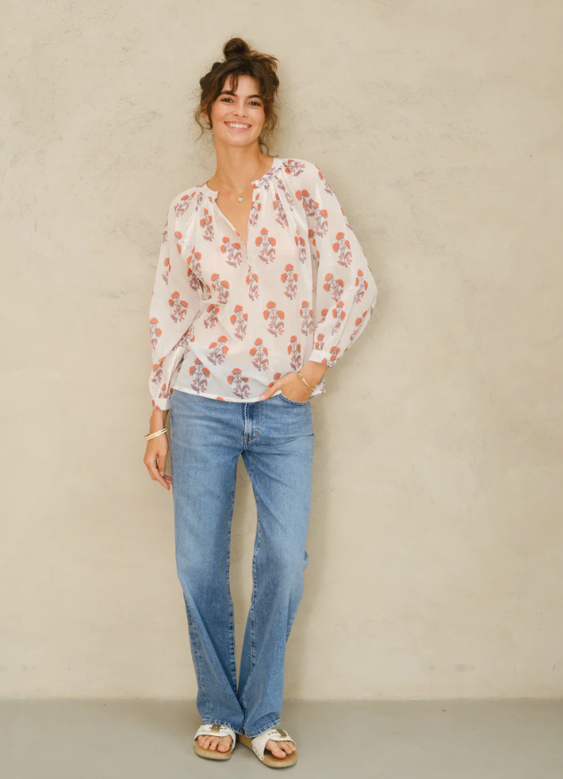 Cadi Top white floral | MABE | MARKET