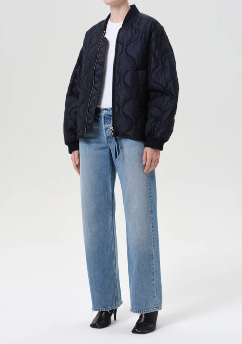 Isla Quilted Jacket navy | Agolde | MARKET