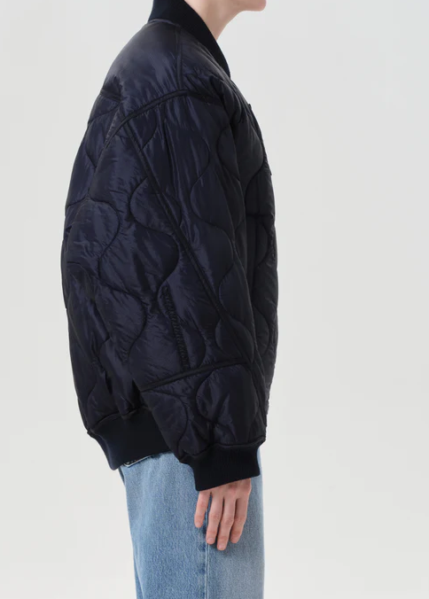Isla Quilted Jacket navy | Agolde | MARKET
