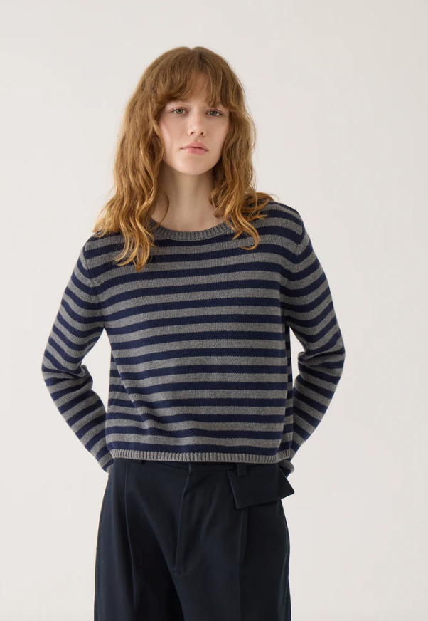 Melina sweater navy/grey | Demy lee | MARKET