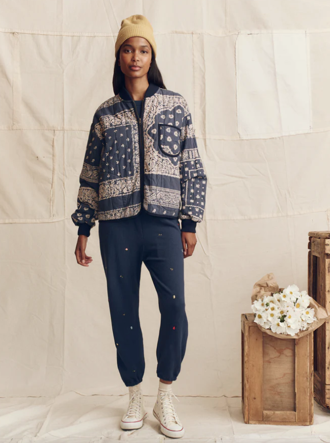 Quilted bomber bandana print | The Great | MARKET