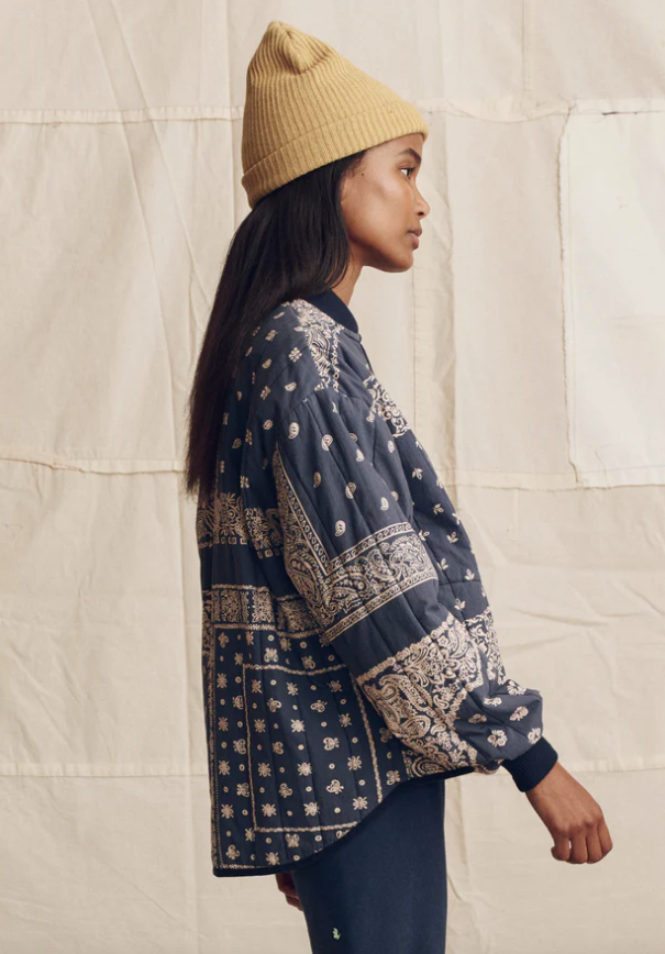 Quilted bomber bandana print | The Great | MARKET