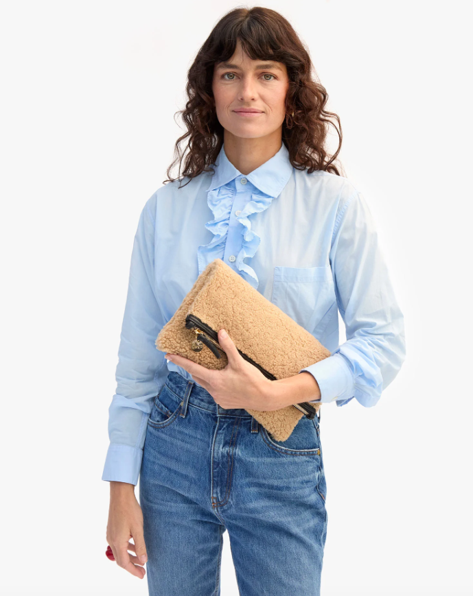 Shearling clutch | Clare V | MARKET