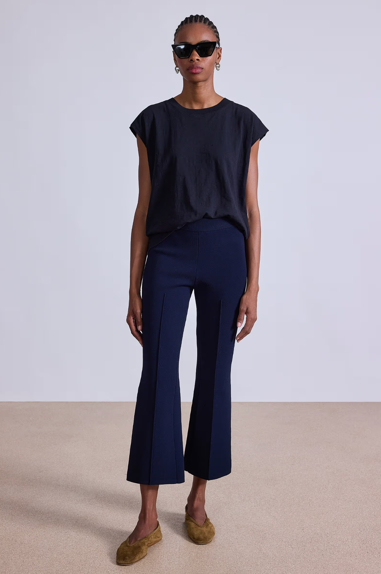Rene pullon pant navy. apiece apart. MARKET