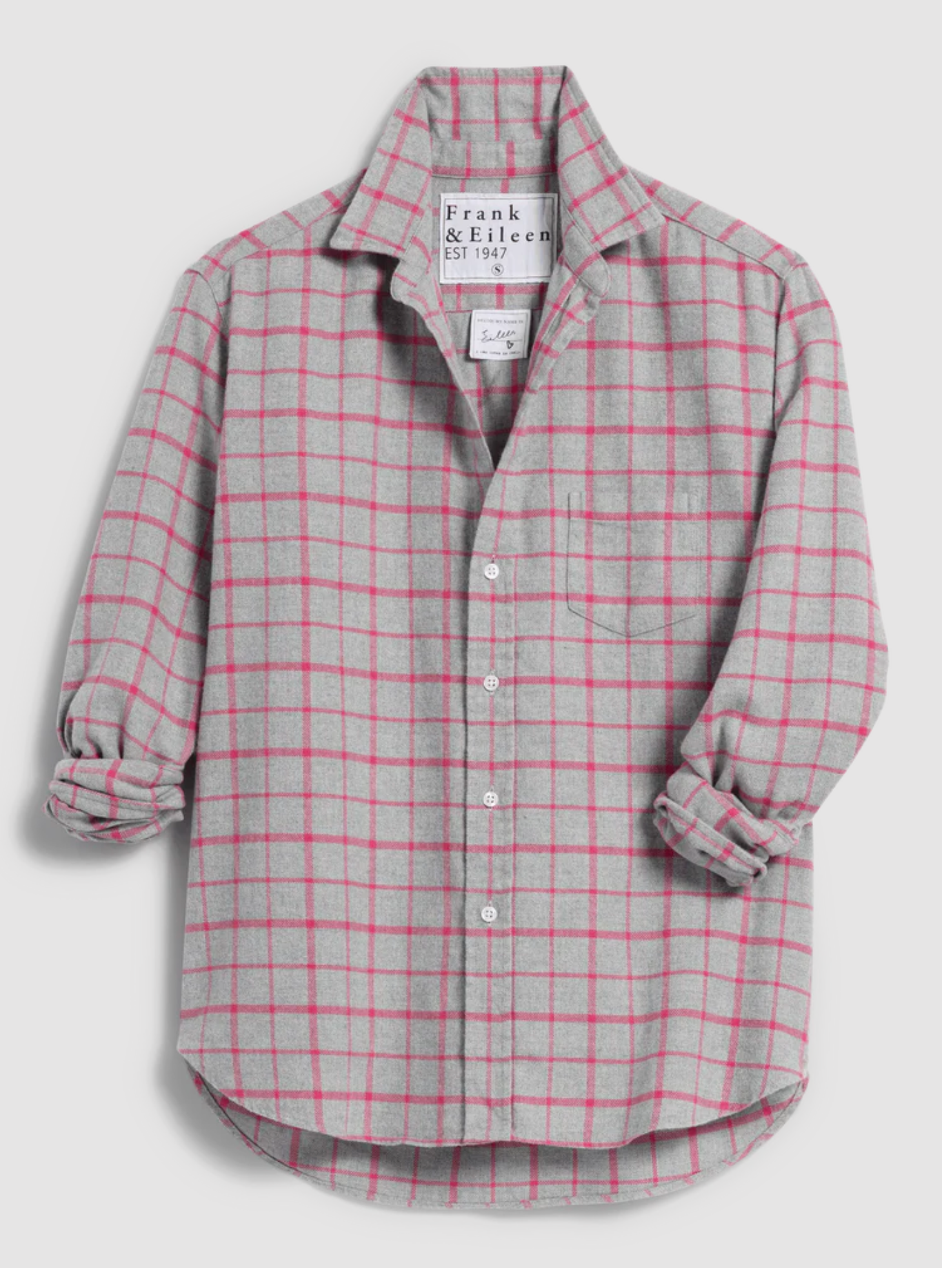 Flannel grey pink plaid | Frank & Eileen | MARKET