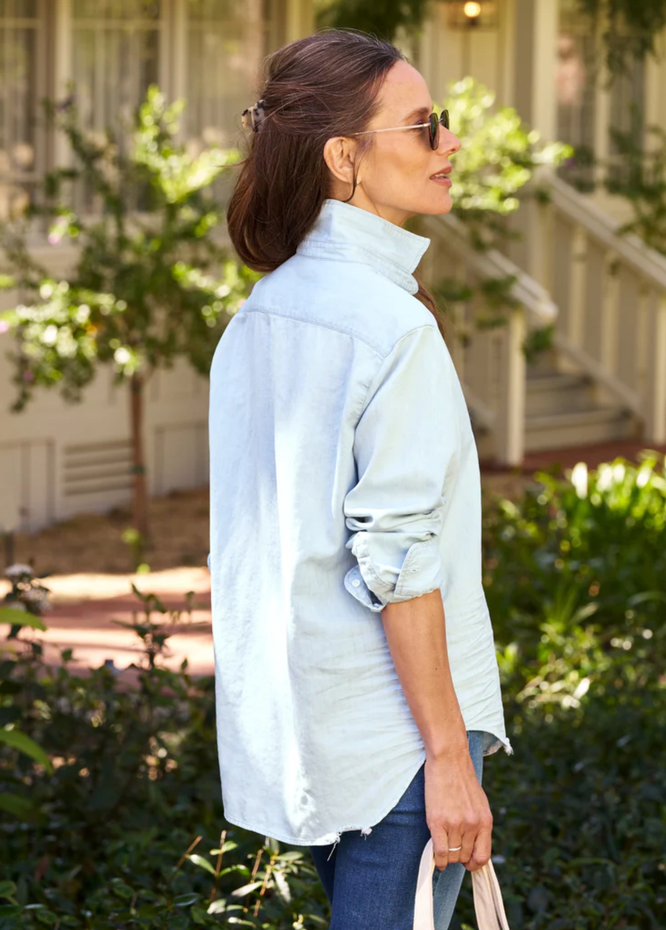Eileen herringbone denim pale blue | Frank & Eileen | MARKET
