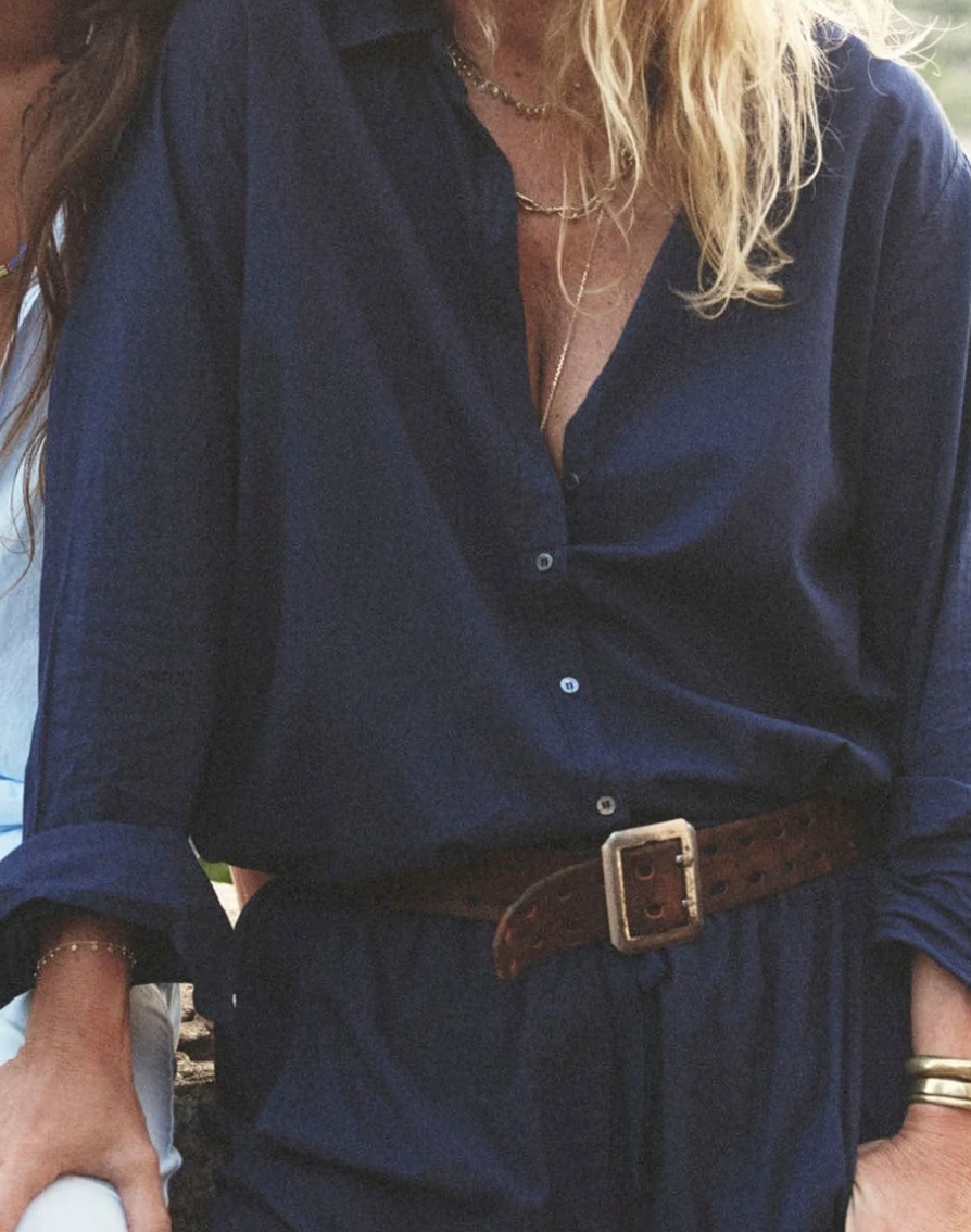 Beau Shirt navy + Draper pant navy | Xirena | MARKET