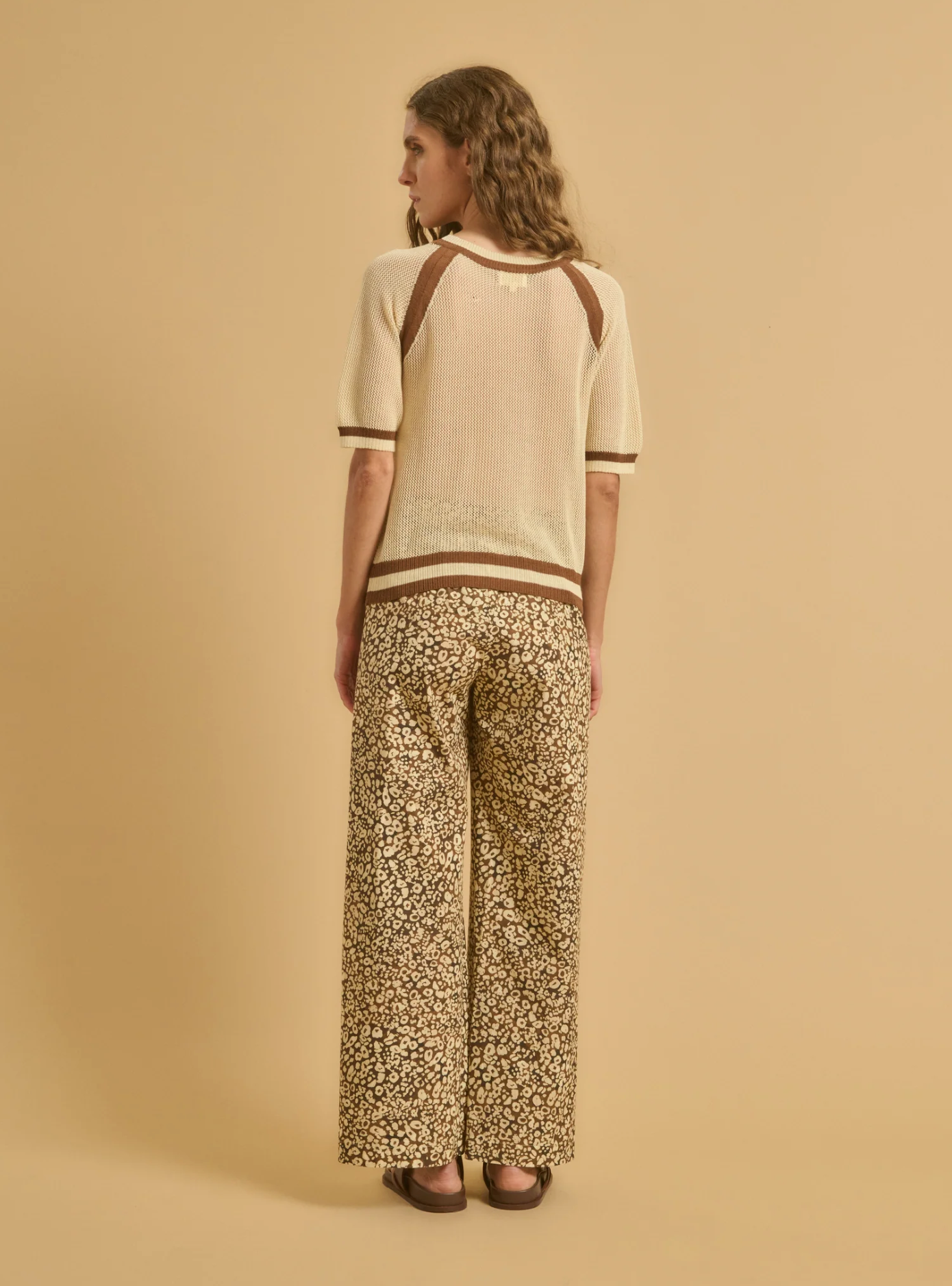 Pluo sweater ecru/camel | Diega | MARKET