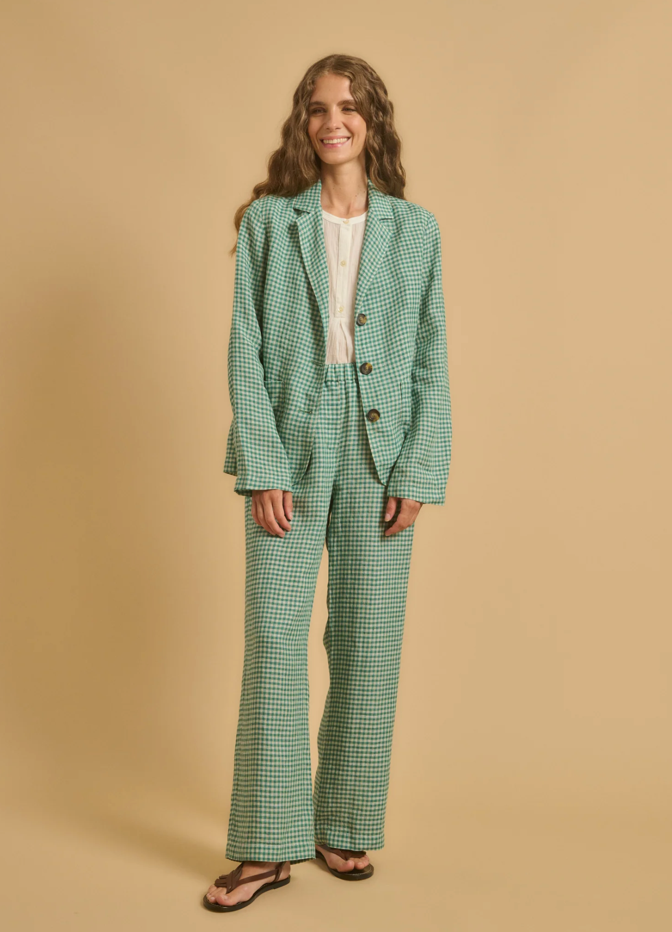 Pantero pants in vert check | Diega | MARKET