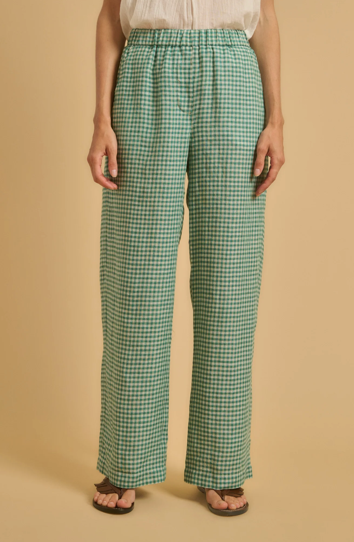 Pantero pants in vert check | Diega | MARKET