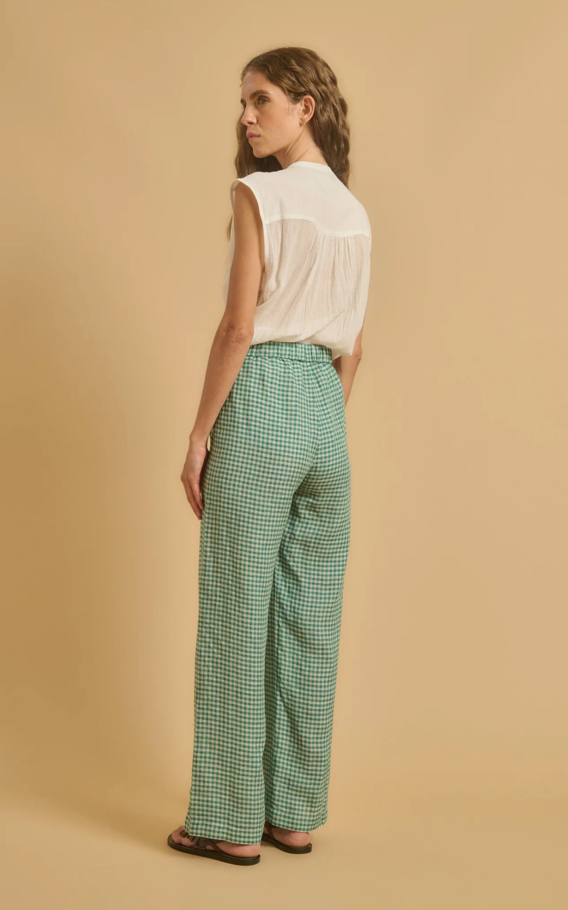 Pantero pants in vert check | Diega | MARKET