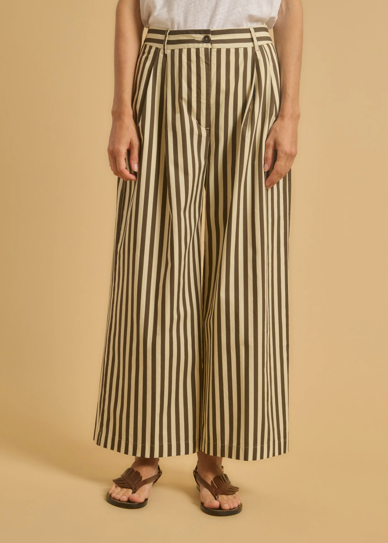 Ponio Pant ecru/camel | Diega | MARKET
