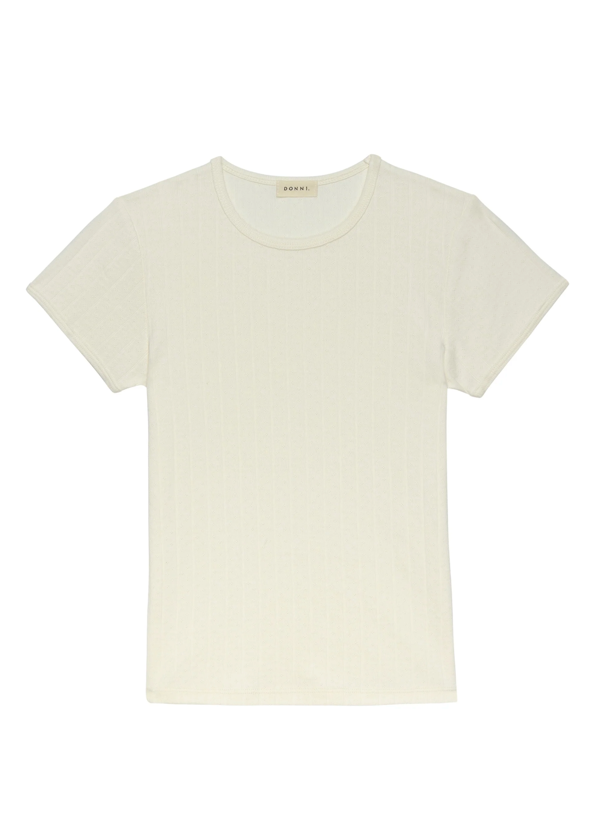 Pointelle baby tee cream | Donni | MARKET