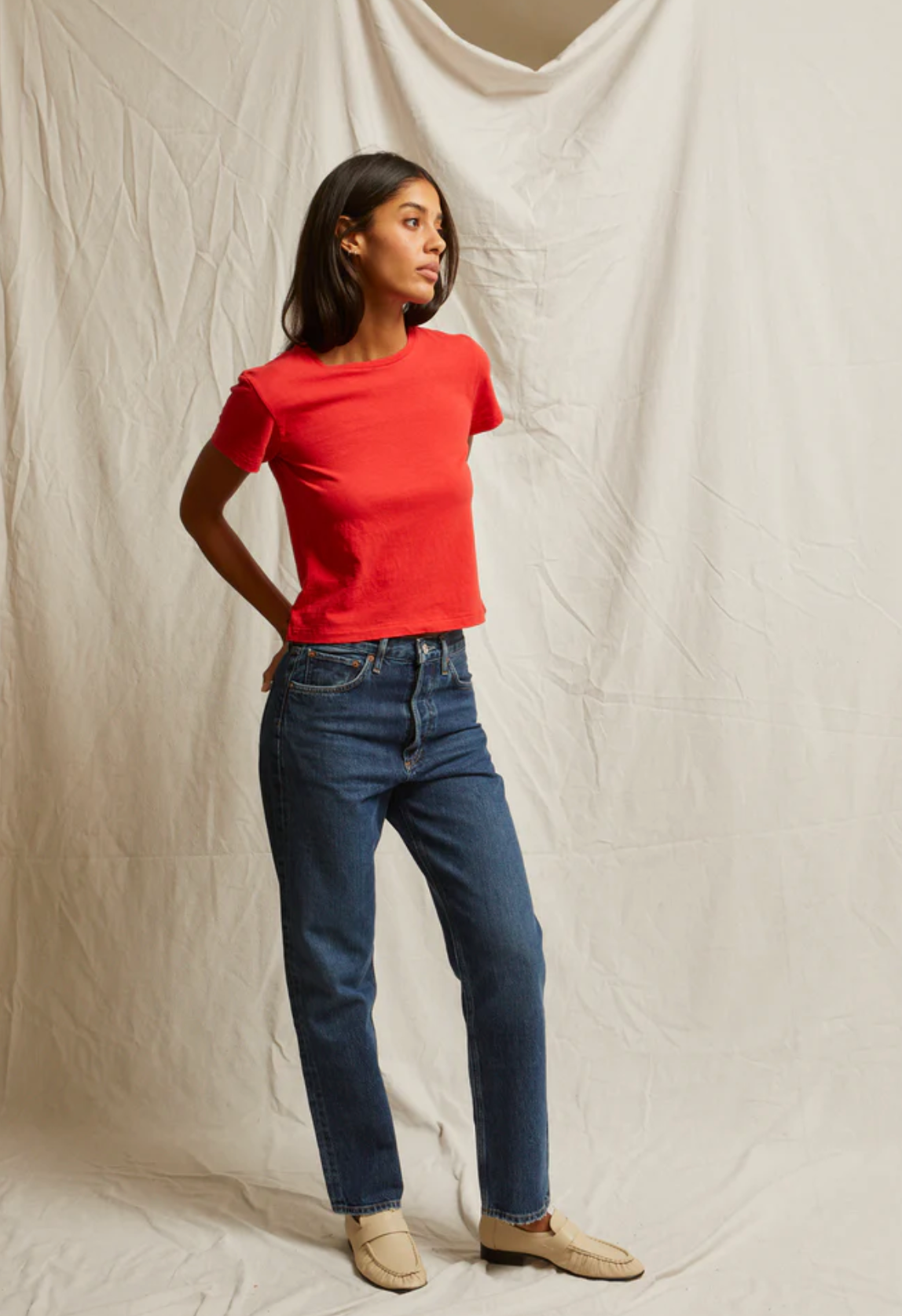 Lisa tee in poppy | PWT | MARKET