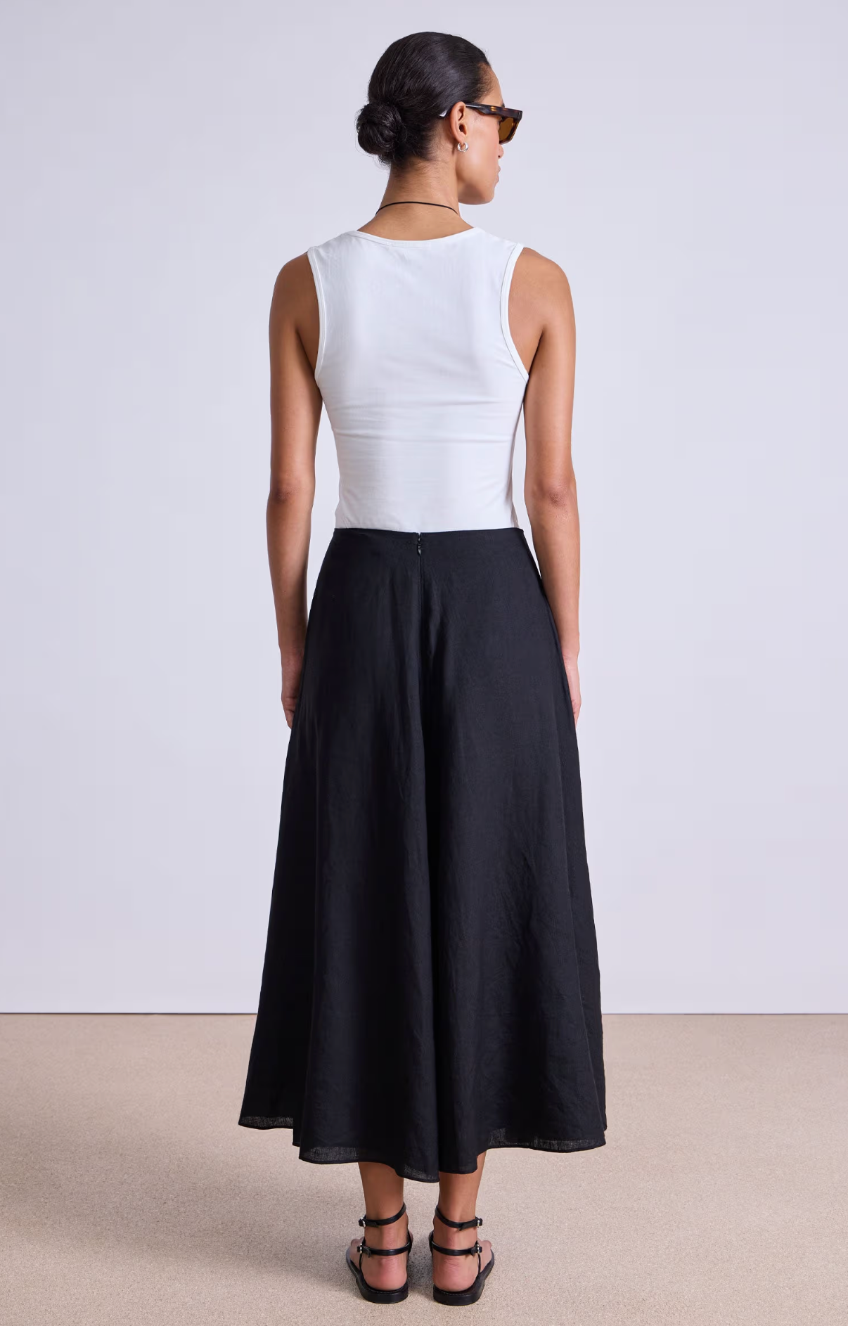 Primavera Drape skirt black | Apiece Apart | MARKET