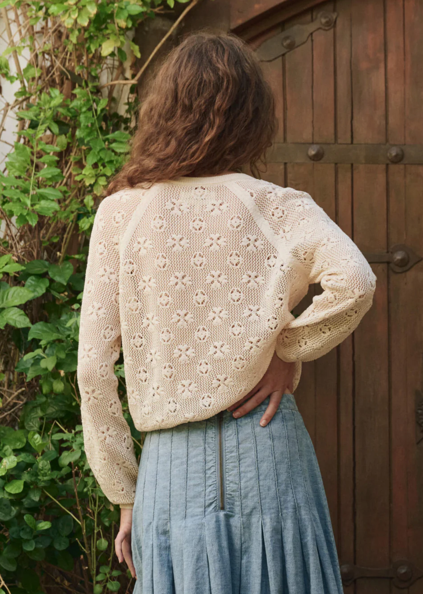 The Crochet Cardigan cream | The Great | MARKET