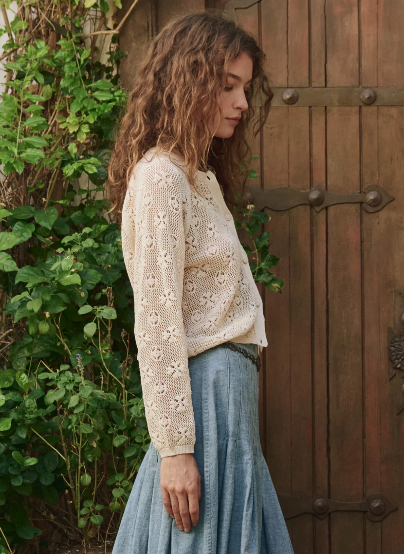 The Crochet Cardigan cream | The Great | MARKET