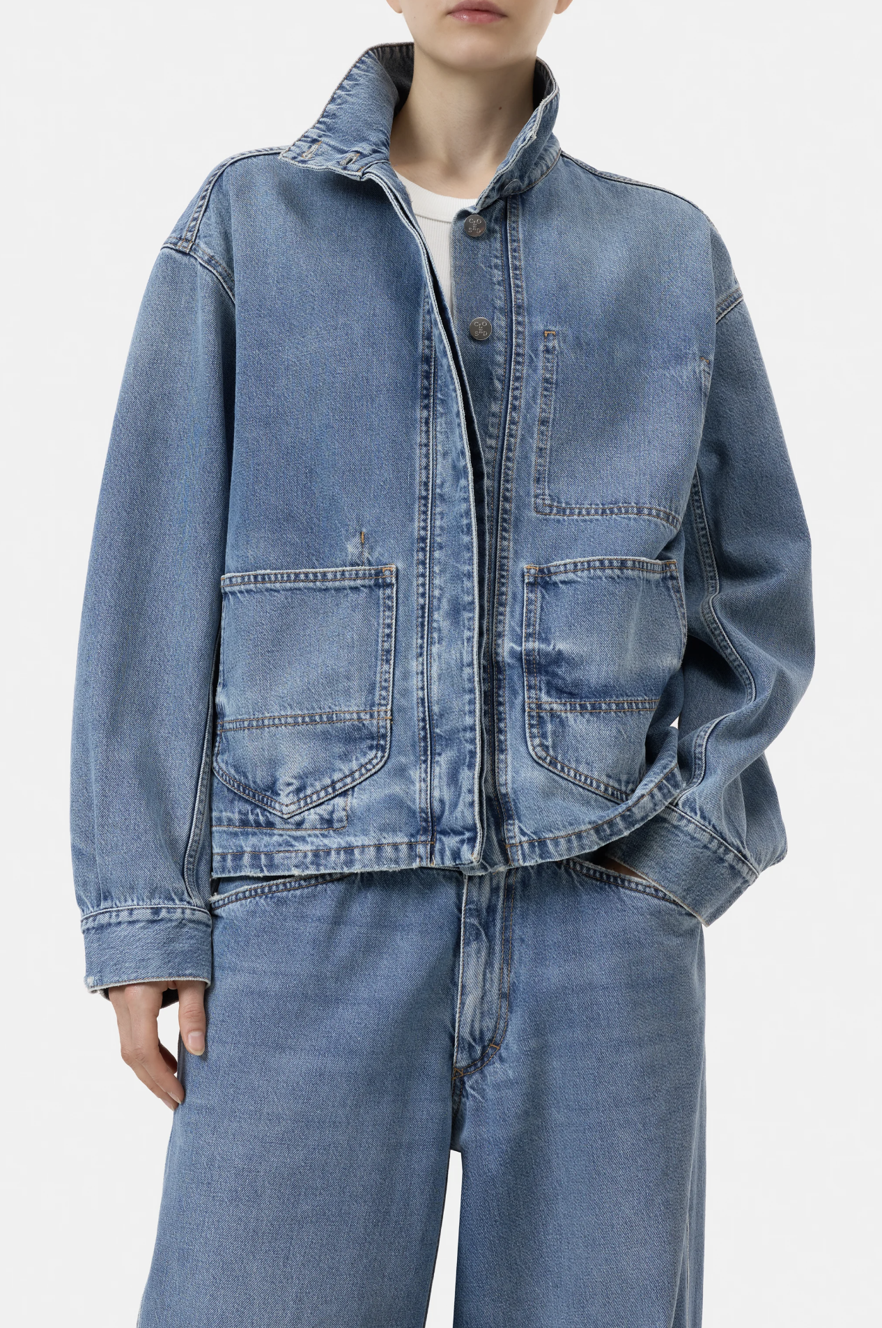 Denim shacket | Closed | MARKET