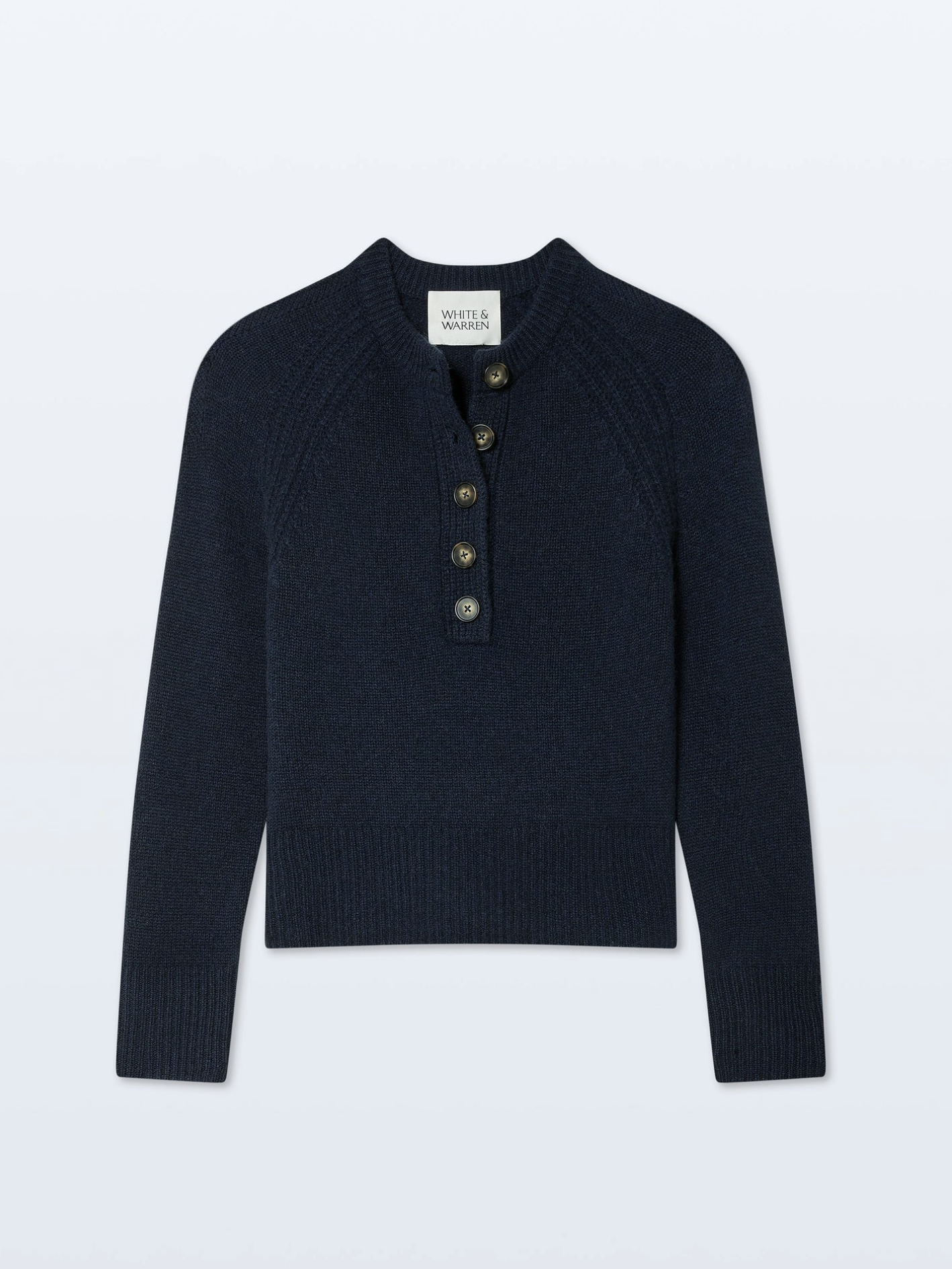 Cashmere luxe henley navy | White & Warren | MARKET