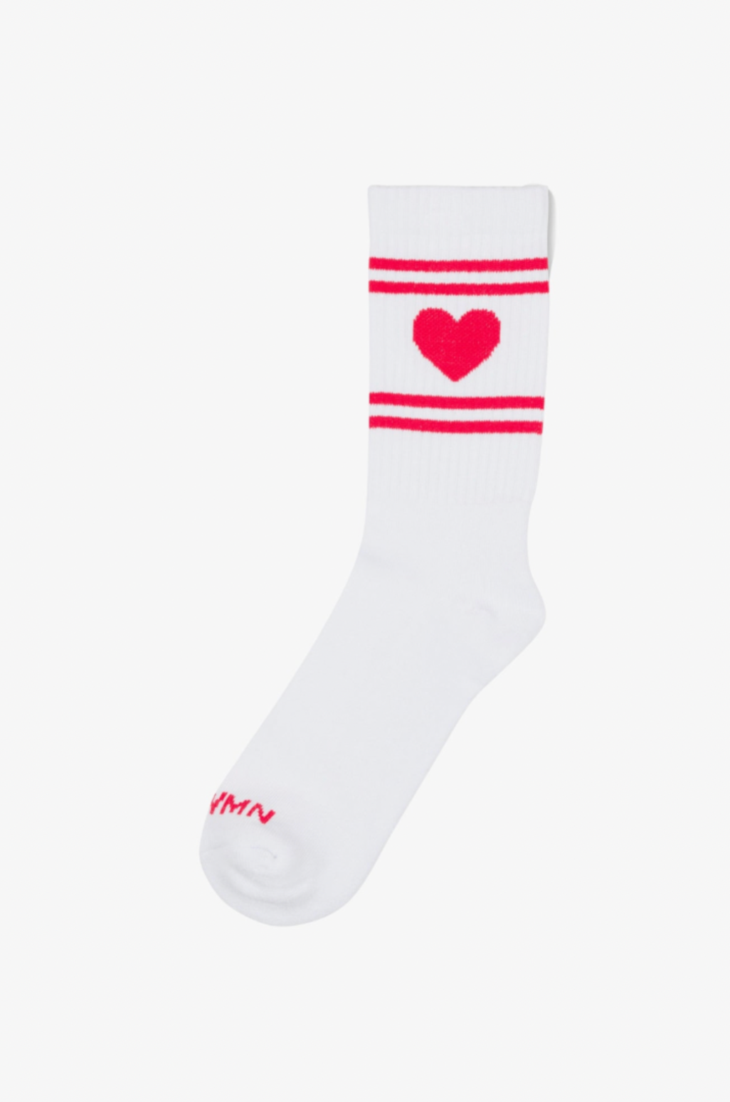 Heart Logo Crew Socks white/red | SPRWMN | MARKET